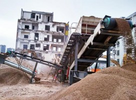 河南南陽建筑垃圾回收再利用項目運行 每天消化1000噸