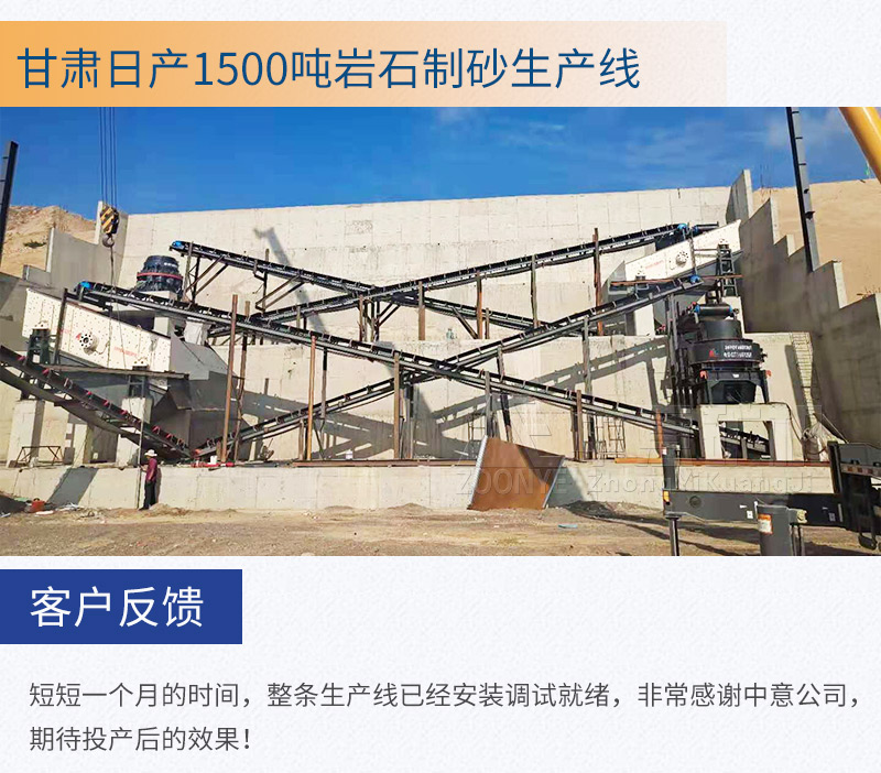 甘肅日產1500噸制砂生產線