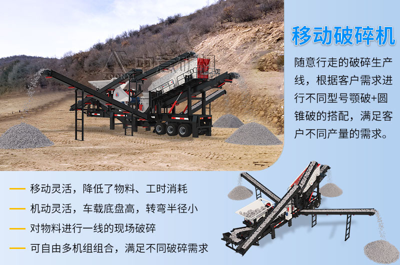 移動鄂破+圓錐破破碎篩分一體機優勢